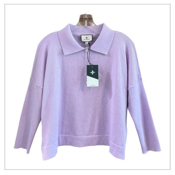 Tuckernuck Clayton Lilac Knit Polo Top XL/XXL NWT Lightweight Soft Swing Fit - Picture 8 of 9